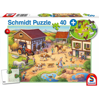 SCHMIDT Puzzle Farma 40 dielikov + figúrky zvierat