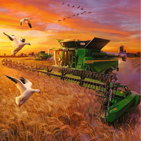 RAVENSBURGER Puzzle John Deere v akcii 3x49 dielikov