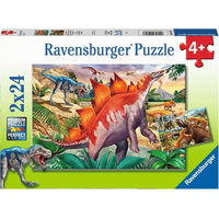 RAVENSBURGER Puzzle Jurská divočina 2x24 dielikov