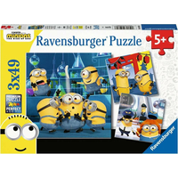 RAVENSBURGER Puzzle Mimoni 2: Zloduch prichádza 3x49 dielikov