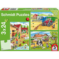 SCHMIDT Puzzle Na farme 3x24 dielikov