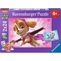 RAVENSBURGER Puzzle Tlapková patrola: Skye a Everest 2x24 dielikov