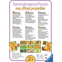 RAVENSBURGER Moje prvé puzzle Zvieratká a mláďatká 9x2 dielikov