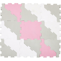 FreeOn Penové puzzle šedá, biela, ružová