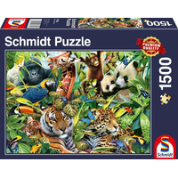 SCHMIDT Puzzle Pestré kráľovstvo zvierat 1500 dielikov