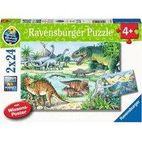 RAVENSBURGER Puzzle Svet dinosaurov 2x24 dielikov