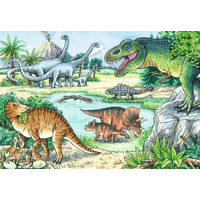 RAVENSBURGER Puzzle Svet dinosaurov 2x24 dielikov