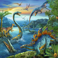 RAVENSBURGER Puzzle Úžasní dinosaury 3x49 dielikov