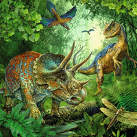 RAVENSBURGER Puzzle Úžasní dinosaury 3x49 dielikov