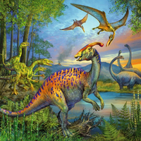 RAVENSBURGER Puzzle Úžasní dinosaury 3x49 dielikov