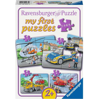 RAVENSBURGER Moje prvé puzzle Zásahové vozidlá 4v1 (2,4,6,8 dielikov)