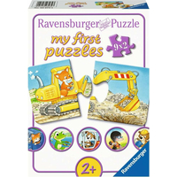 RAVENSBURGER Moje prvé puzzle Zvieratká na stavbe 9x2 dielikov