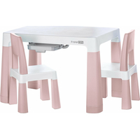 FREEON Plastový stolík so stoličkami Neo, biela, ružová