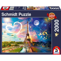 SCHMIDT Puzzle Paríž vo dne, v noci 2000 dielikov