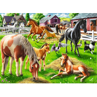 RAVENSBURGER Puzzle Šťastné kone 60 dielikov