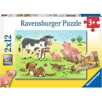 RAVENSBURGER Puzzle Zvieracia farma 2x12 dielikov