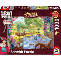 SCHMIDT Secret puzzle June&#39;s Journey: Čaj v záhrade 1000 dielikov