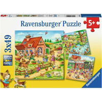 RAVENSBURGER Puzzle Prázdniny na vidieku 3x49 dielikov