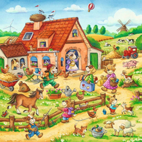 RAVENSBURGER Puzzle Prázdniny na vidieku 3x49 dielikov