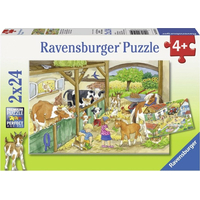 RAVENSBURGER Puzzle Deň na farme 2x24 dielikov