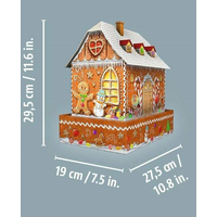 RAVENSBURGER Svietiace 3D puzzle Nočná edícia Perníková chalúpka 216 dielikov