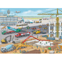 RAVENSBURGER Puzzle Stavenisko na letisku XXL 100 dielikov