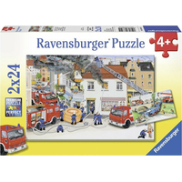 RAVENSBURGER Puzzle S hasičským zborom 2x24 dielikov