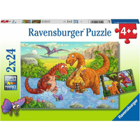 RAVENSBURGER Puzzle Hraví dinosaury 2x24 dielikov