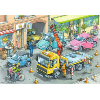 RAVENSBURGER Puzzle Smetiari a odťahový automobil 2x24 dielikov