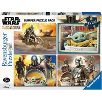 RAVENSBURGER Puzzle Star Wars: Mandalorian 4x100 dielikov