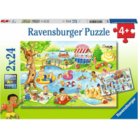 RAVENSBURGER Puzzle Zábava pri rybníku 2x24 dielikov