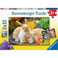 RAVENSBURGER Puzzle Čas na maznanie 2x12 dielikov