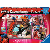 RAVENSBURGER Puzzle Čarovná Lienka a Čierny Kocúr 3x49 dielikov