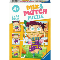 RAVENSBURGER Puzzle Mix&Match: Farebné šaty 3x24 dielikov