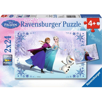 RAVENSBURGER Puzzle Ľadové kráľovstvo: Sestry navždy 2x24 dielikov