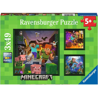 RAVENSBURGER Puzzle Minecraft Biomes 3x49 dielikov