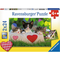 RAVENSBURGER Puzzle Ospalé mačiatka 2x24 dielikov