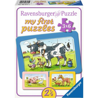 RAVENSBURGER Moje prvé puzzle Zvierací kamaráti 3x6 dielikov