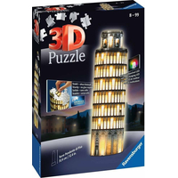 RAVENSBURGER Svietiace 3D puzzle Nočná edícia Šikmá veža v Pise 216 dielikov