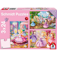 SCHMIDT Puzzle Rozprávkové princezné 3x24 dielikov