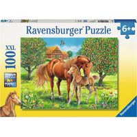 RAVENSBURGER Puzzle Kone na pastvine XXL 100 dielikov