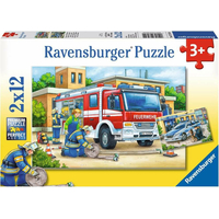 RAVENSBURGER Puzzle Polícia a hasiči 2x12 dielikov