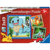 RAVENSBURGER Puzzle Vypustite Pokémony 3x49 dielikov
