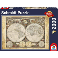 SCHMIDT Puzzle Historická mapa sveta 2000 dielikov