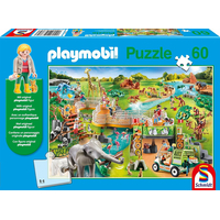 SCHMIDT Puzzle Playmobil Zoo 60 dielikov + figúrka Playmobil