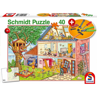 SCHMIDT Puzzle Pracovití remeselníci 40 dielikov + detské náradie