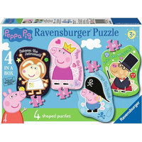 RAVENSBURGER Puzzle Prasiatko Peppa 4v1 (4,6,8,10 dielikov)