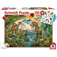 SCHMIDT Puzzle Dinosaury 150 dielikov + darček (tetovačky)