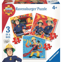 RAVENSBURGER Puzzle Požiarnik Sam 3v1 (25,36,49 dielikov)