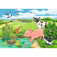 RAVENSBURGER Puzzle Zvieracie mláďatá 2x12 dielikov